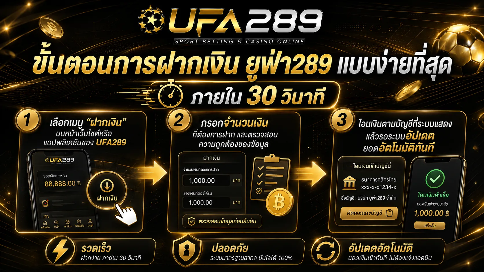 UFA289 ฝากถอนออโต้